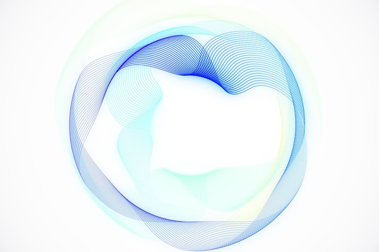 Photo abstract blue wave lines design on white background 3d rendering