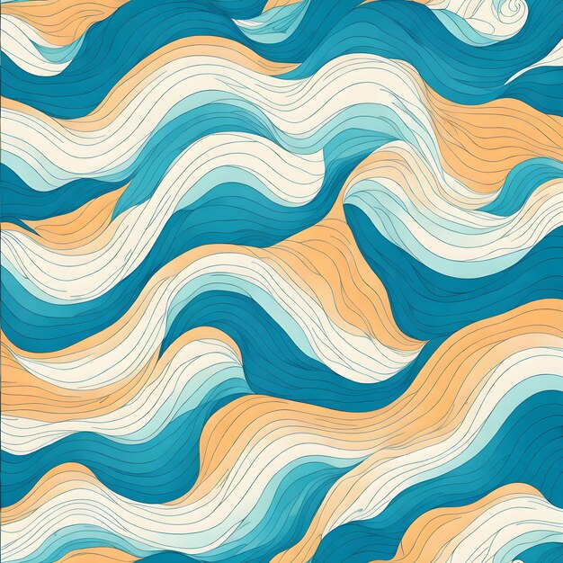 Abstract blue wave for modern design ai generated