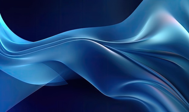 Abstract blue wave wallpaper Creative futuristic lines background For banner postcard book illustration card Created with generative AI tools