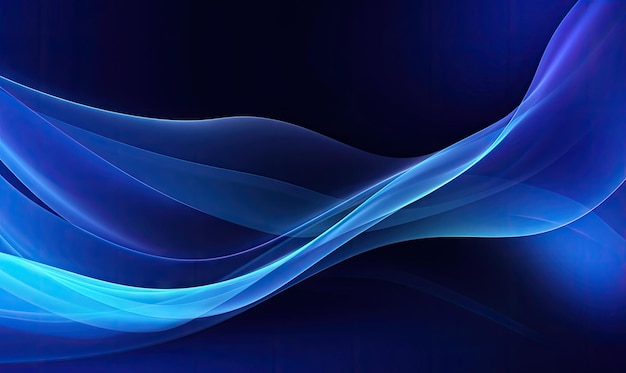 Абстрактные голубые волновые обои Креативный осветительный баннер Для баннера открытка книга иллюстрационная карта Создана с помощью генеративных инструментов ИИ