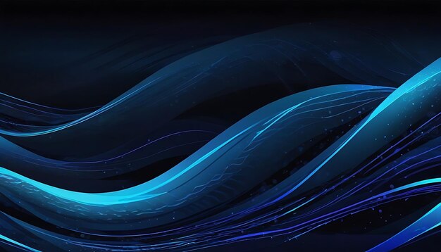 Abstract blue waves decoration background Graphic Art Illustration