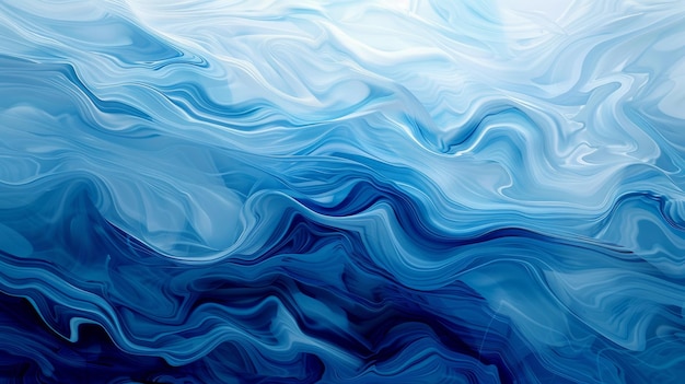 Photo abstract blue waves texture