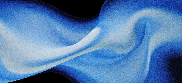 Photo abstract blue wavy gradient background with grain and noise texture for header poster banner backdr