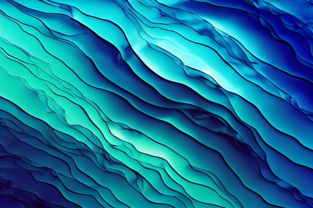 Abstract blue wavy wallpaper with curvy details