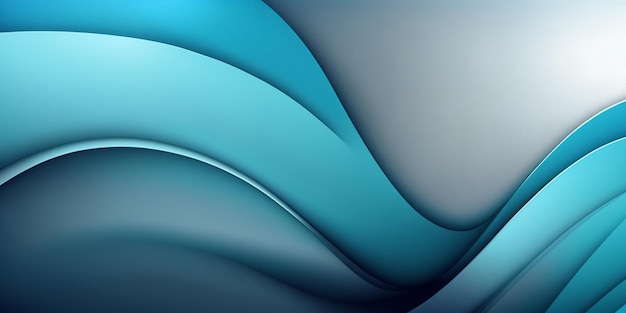 Abstract blue and white background with a wavy wave generative ai