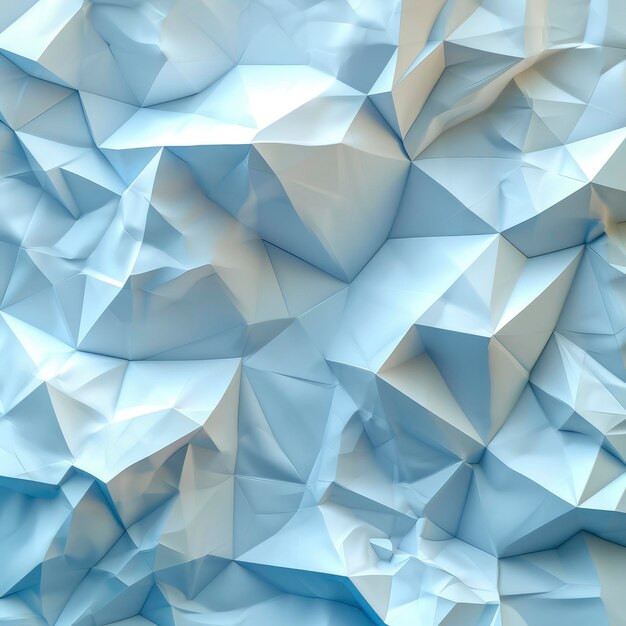 Abstract Blue White Gray Polygon Triangle 3d illustration