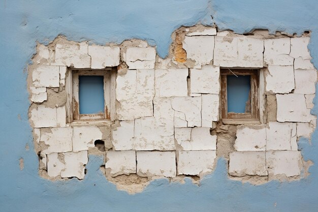 Foto muro astratto dipinto di blu e bianco