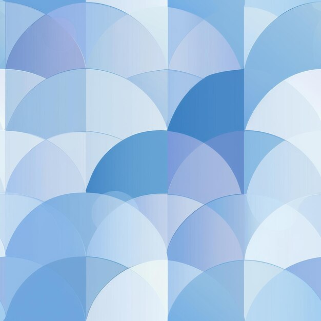 Photo abstract blue and white semicircle pattern background