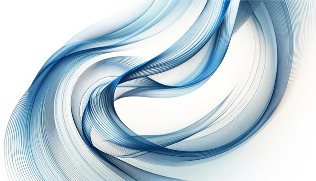 An abstract blue and white swirled design on a light background evoking a sense of flow and modernity Generative AI