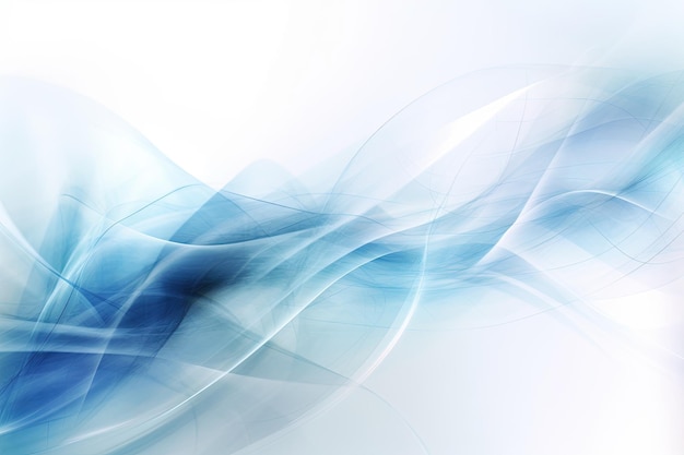 An abstract blue and white wave pattern background Generative AI