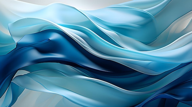 abstract blue and white waves in the style of futuristic design background