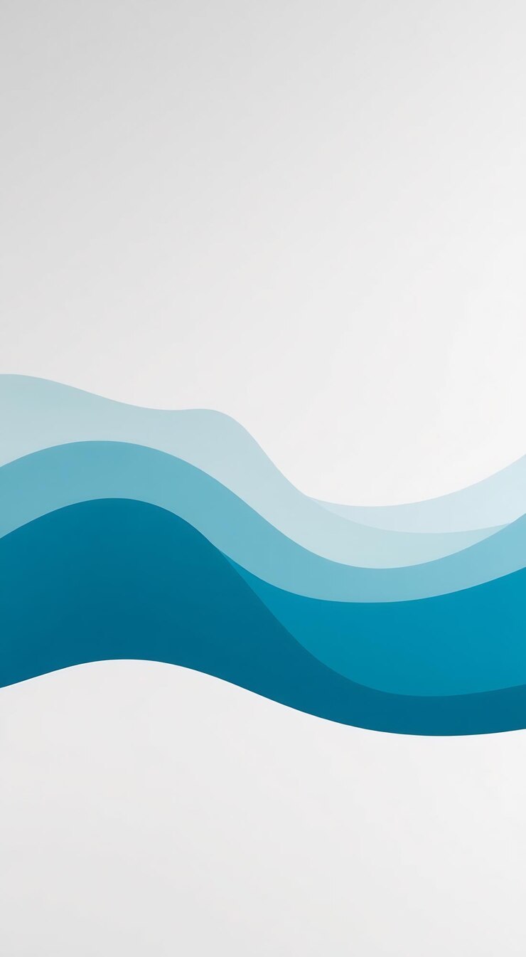 Photo abstract blue and white wavy background