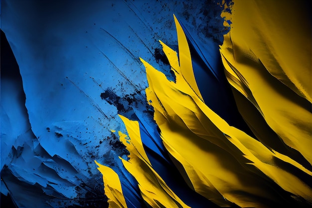 추상적인 파란색과 노란색 배경 우크라이나 발의 색상으로 애국적