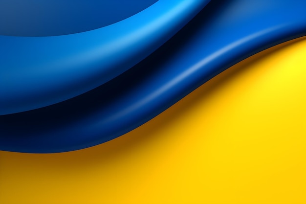 Abstract blue and yellow wave background ai generate