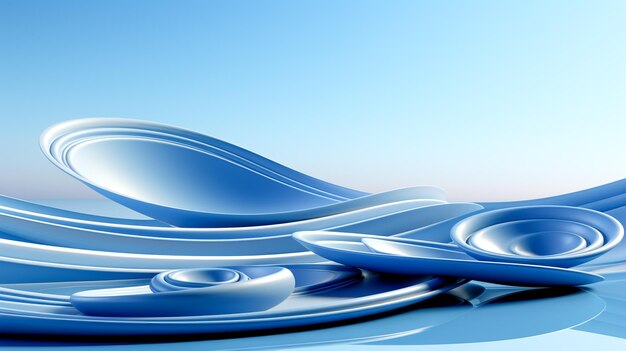 Photo abstract bluewave fantasy