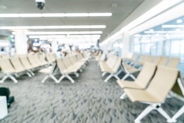 Photo abstract blur airport for background