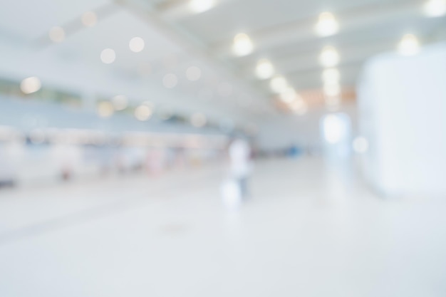 Abstract blur airport interior for background with space