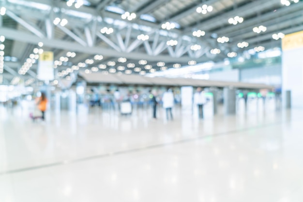 Abstract blur airport terminal for background