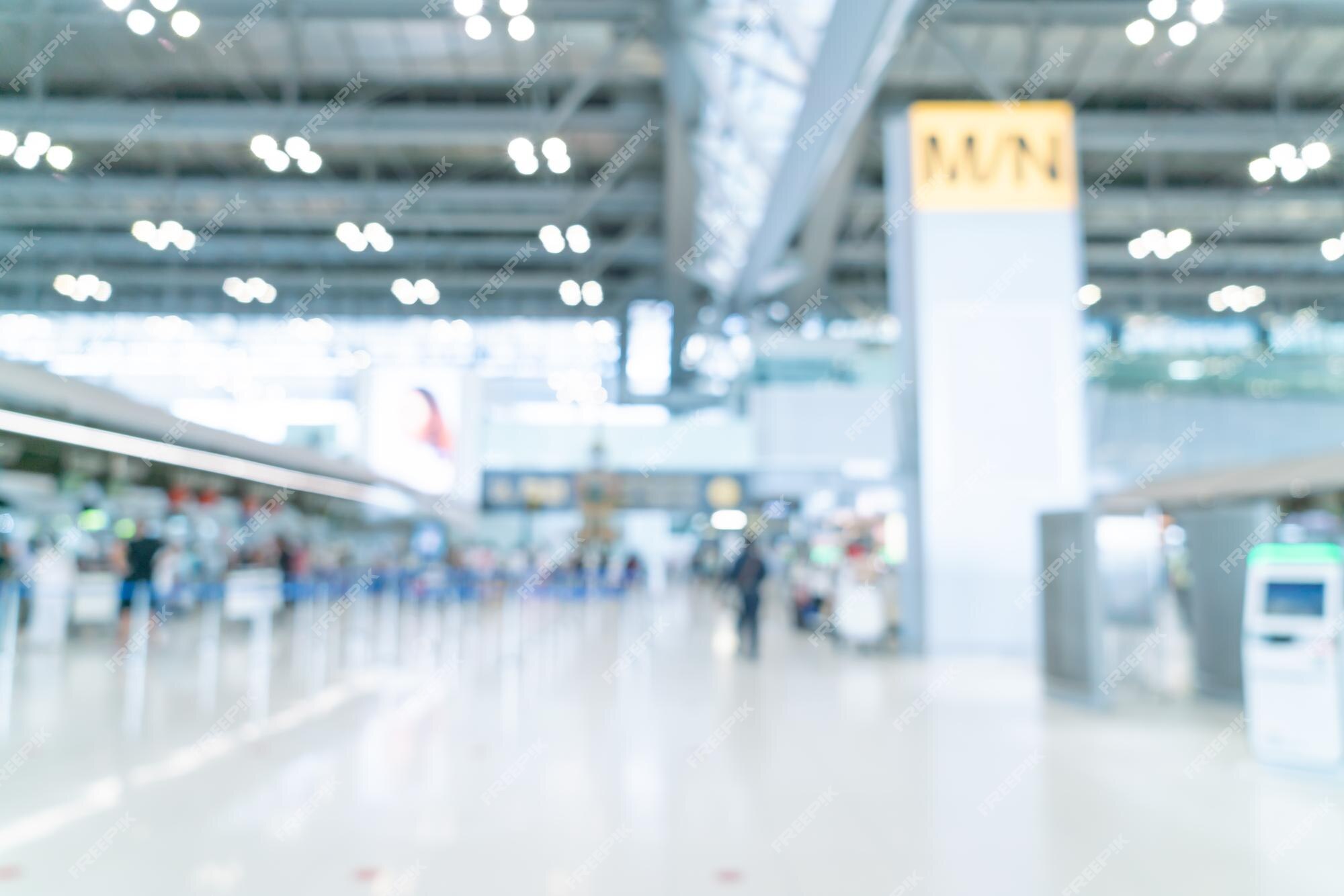 Premium Photo | Abstract blur airport terminal for background