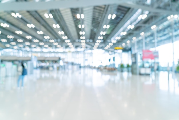 Abstract blur airport terminal for background