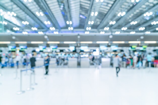 Abstract blur airport terminal interior