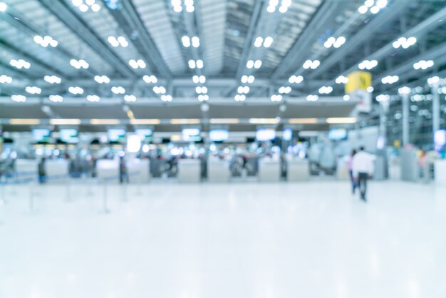 Abstract blur airport terminal interior