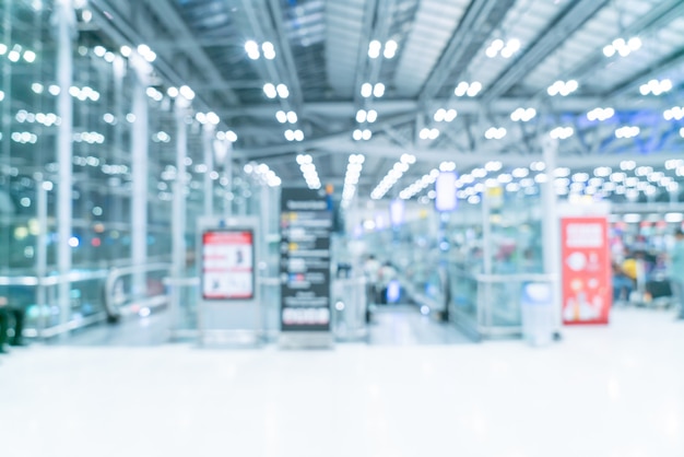 Abstract blur airport terminal interior