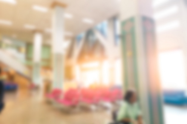 Abstract blur beautiful luxury hospital  interior and clinic interior for background.