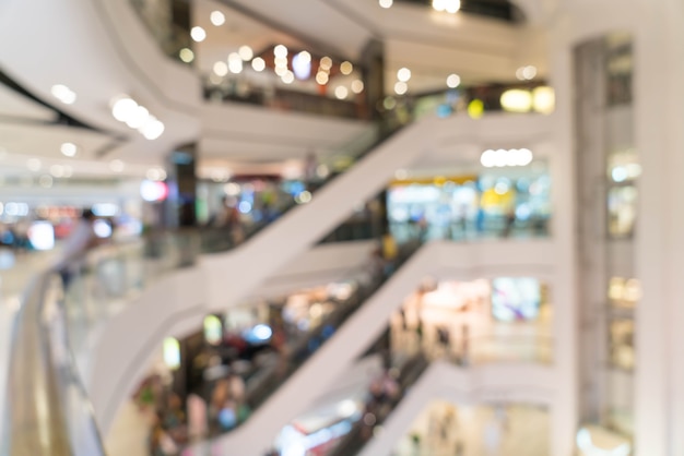 Abstract blur beautiful luxury shopping mall center 