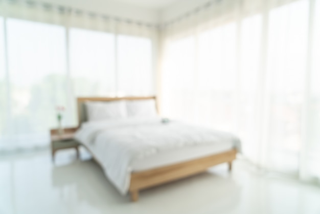 abstract blur bedroom interior for background
