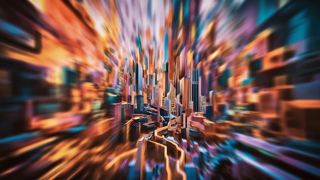 Abstract blur city background