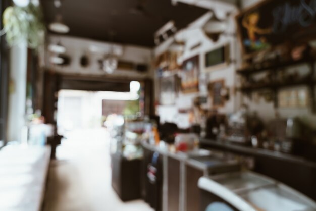 Foto sfocatura astratta caffetteria caffetteria e ristorante per lo sfondo