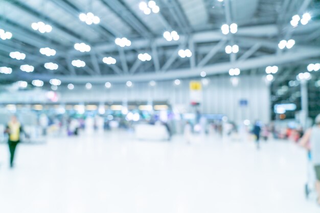 Abstract blur and defocused airport terminal interior