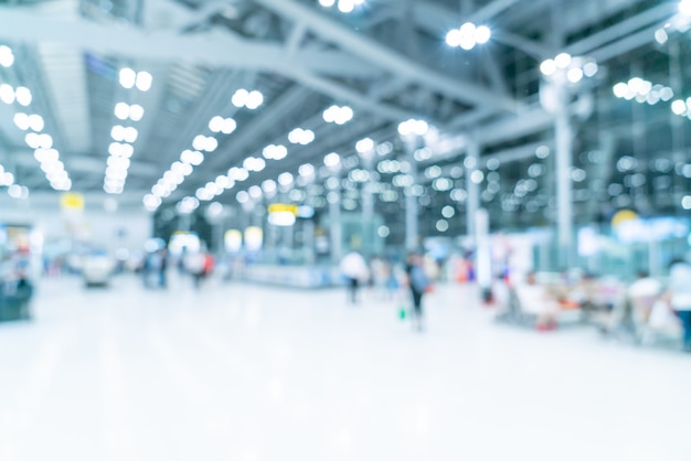 Abstract blur and defocused airport terminal interior