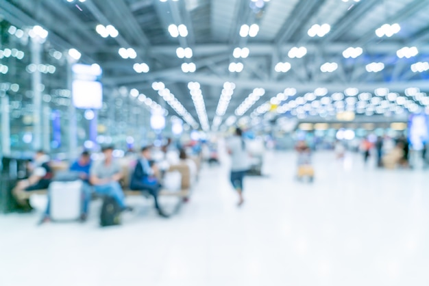 Abstract blur and defocused airport terminal interior