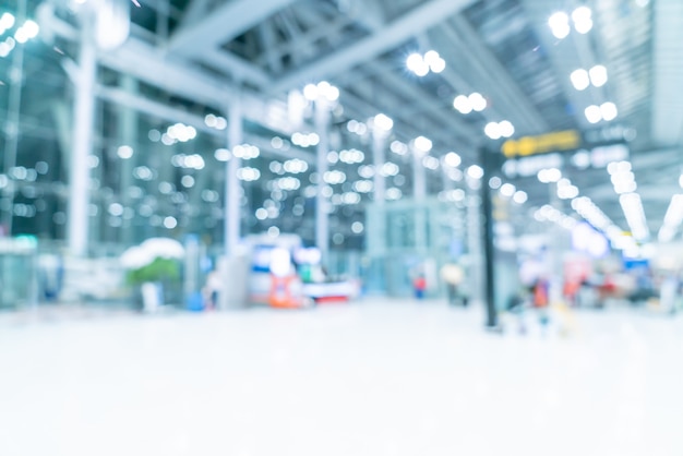 Abstract blur and defocused airport terminal interior