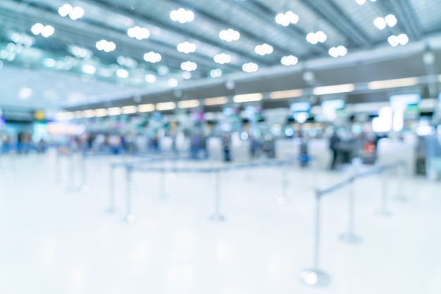 Abstract blur and defocused airport terminal interior