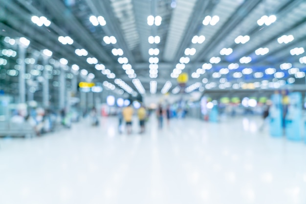 Abstract blur and defocused airport terminal interior