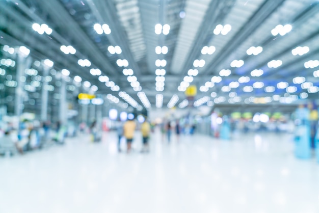 Abstract blur and defocused airport terminal interior