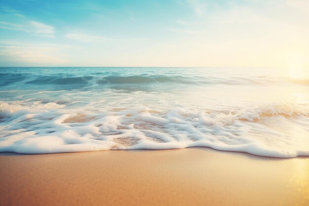 抽象的なぼんやりした 美しいビーチと海