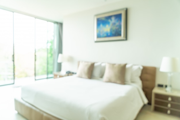 abstract blur and defocused bedroom decoration interior