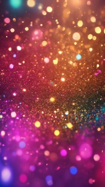 Abstract blur defocused colorful overlay glitter lights background