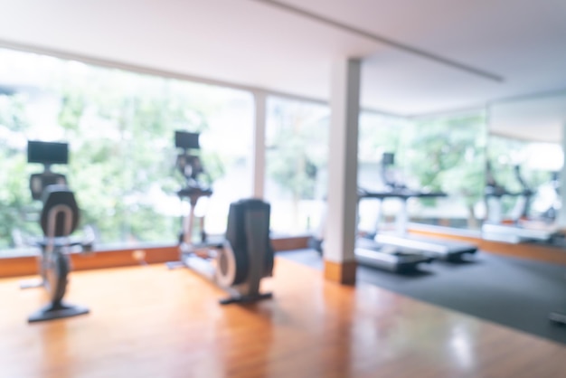 abstract blur and defocused fitness gym for background