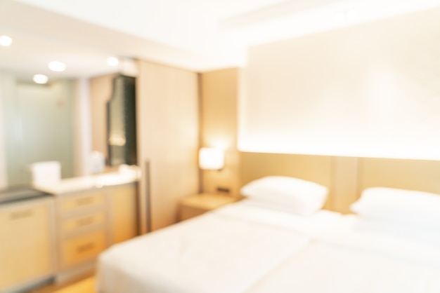 abstract blur and defocused hotel resort bedroom