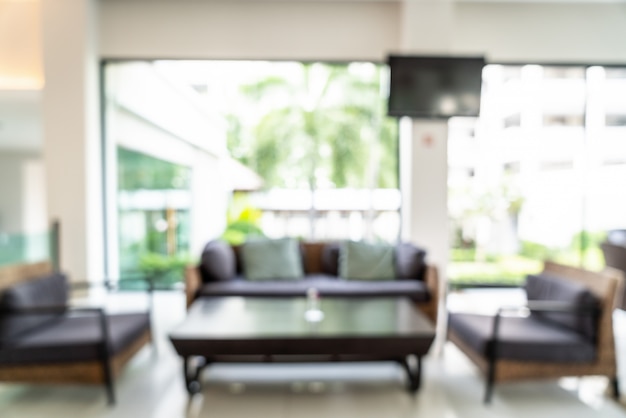 Abstract blur and defocused lobby in hotel interior