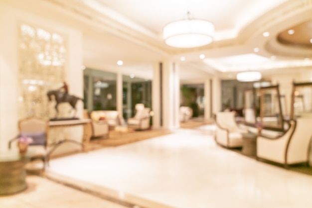 Photo abstract blur and defocused luxury hotel lobby