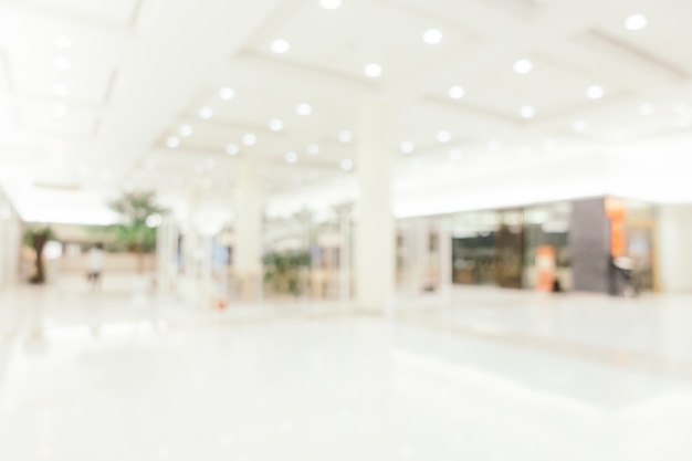 Abstract blur and defocused luxury shopping mall of department store interior for background