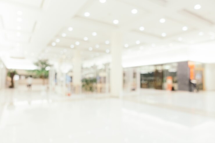 Photo abstract blur and defocused luxury shopping mall of department store interior for background
