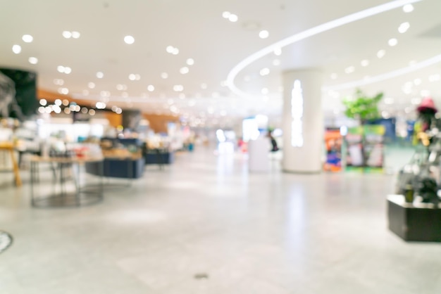 Abstract blur and defocused luxury shopping mall and retail store for background