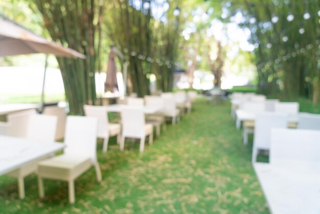 abstract blur and defocused outdoor restaurant for background